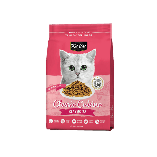 Kit Cat Classic Cuisine Classic 32 dry cat food 1.2kg front pack