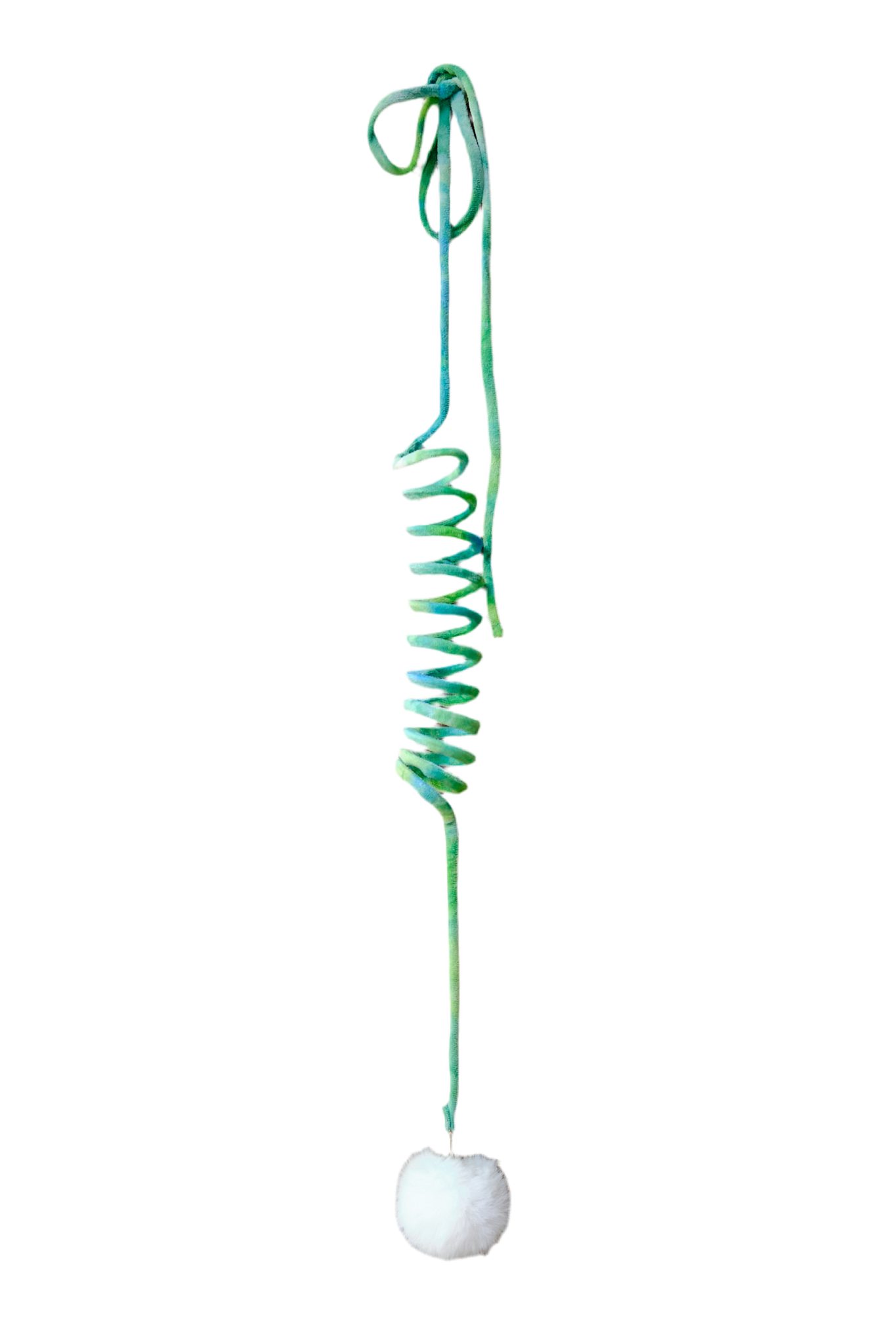 Wall mounted cat spring toy with plush rabbit – The Coiled Contraband. Interactive adhesive cat toy for pouncing South Africa. 