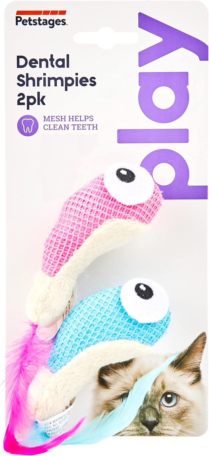 Catstages Dental Shrimpies Catnip Cat Toy 2 Pack | The Divers