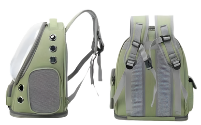 Cat carrier backpack with dome window – The Getaway Crate. 