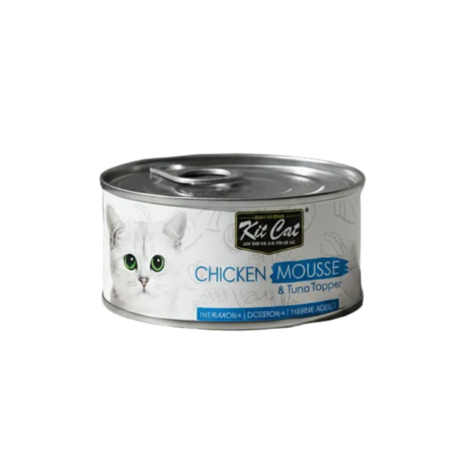 Can of Kit Cat Chicken Mousse cat food 