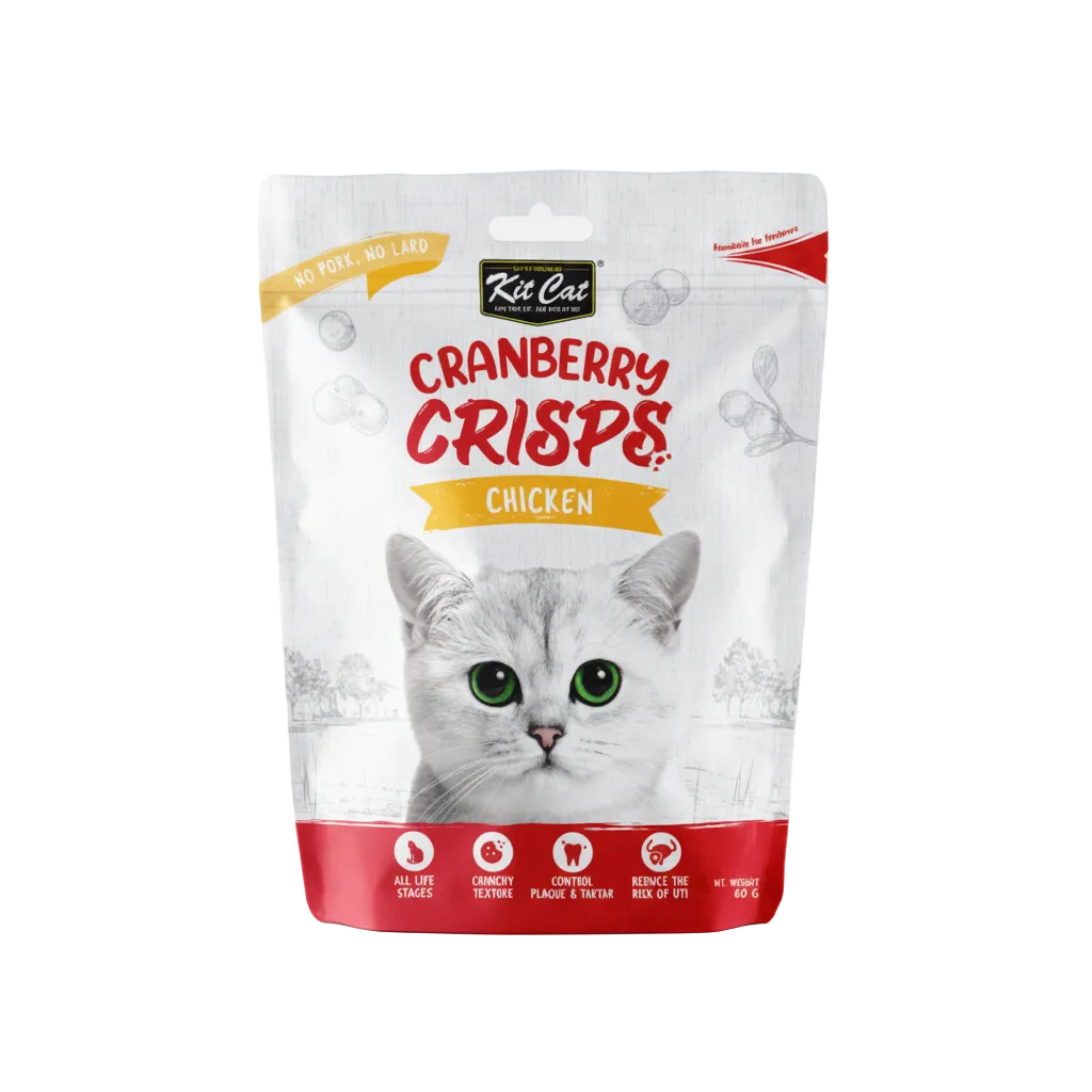Kit Cat Cranberry Crisps Chicken 60g front pack.