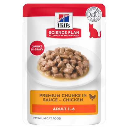 Hill’s Science Plan Adult Wet Cat Food Pouches 12 × 85g