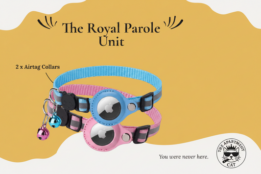 The Royal Parole Unit | 2 x AirTag Cat Collars (Colour Options)