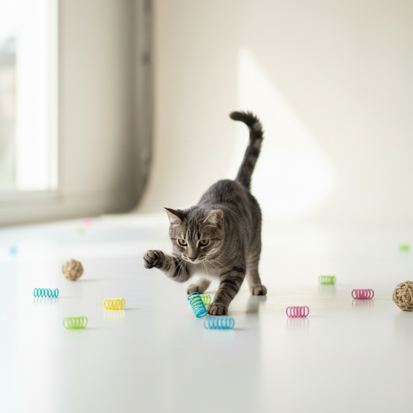 Plastic Spring Cat Toys 12 Pack | CS-12 Strike Coils