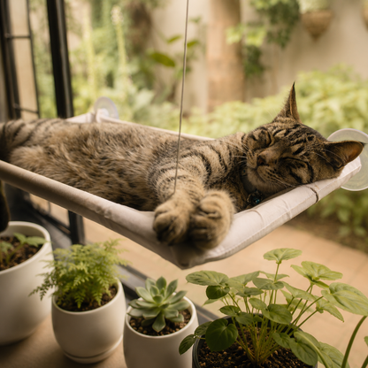 Cat Window Hammock with Strong Suction Cups | The Stakeout Perch