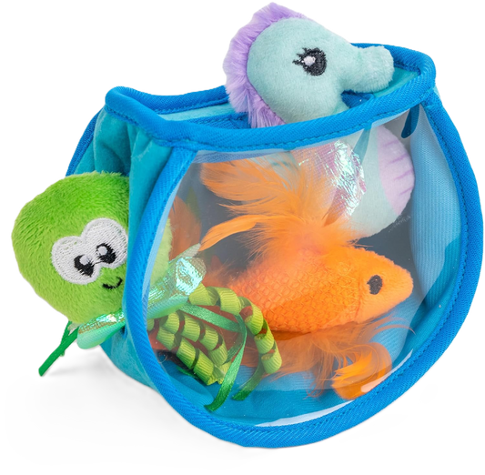 Interactive hide and seek cat toy