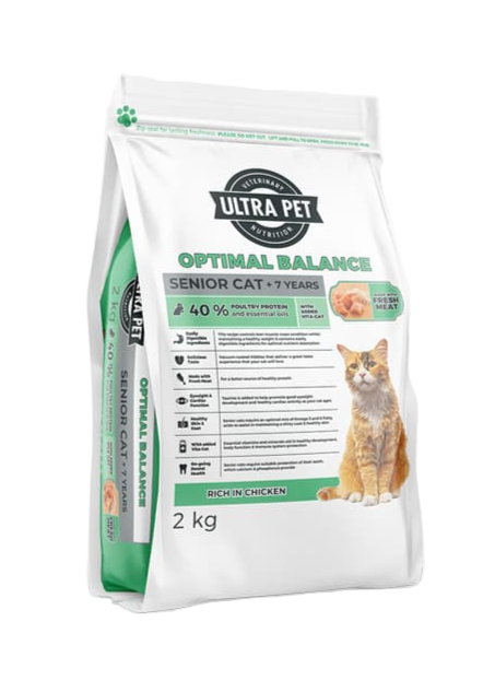 Premium South African senior cat food with fresh chicken – 2kg and 4kg packs