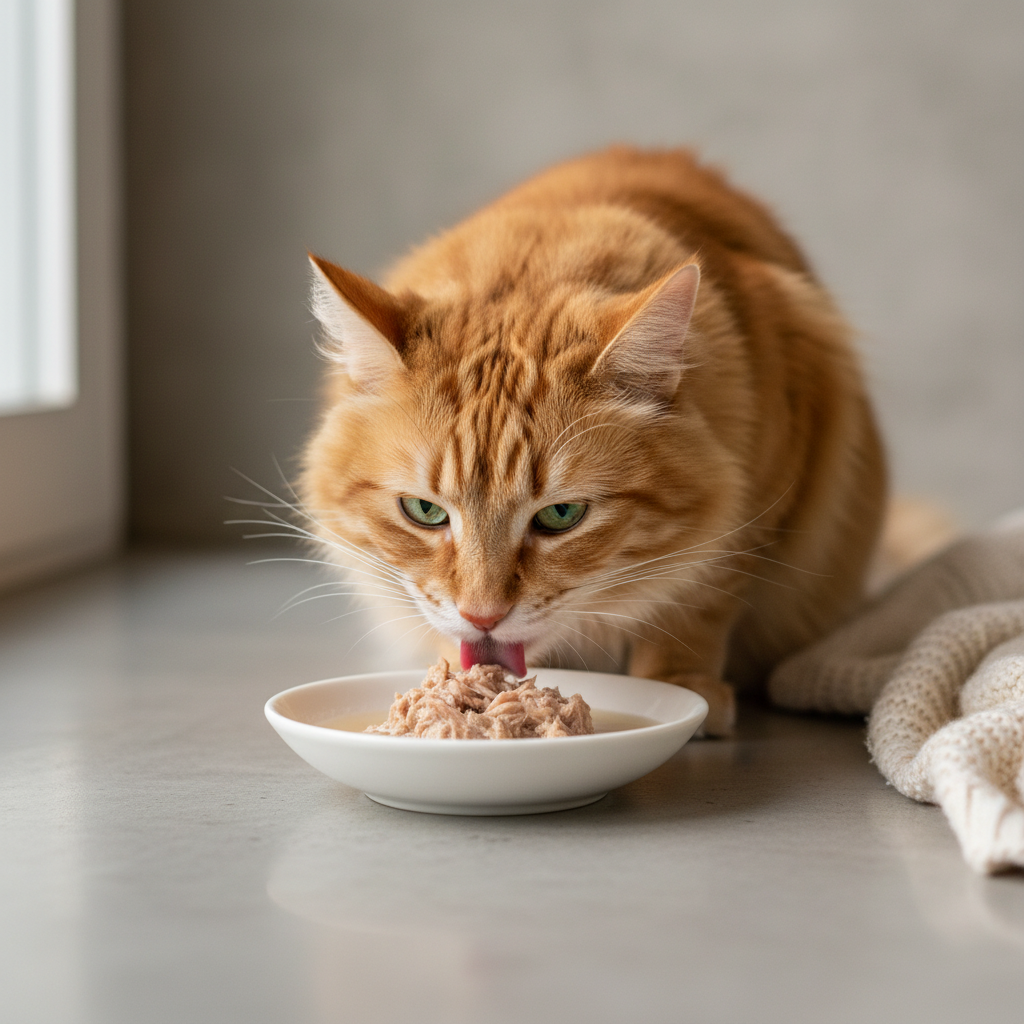 Bowl of Kit Cat Complete Cuisine Tuna Classic in Broth