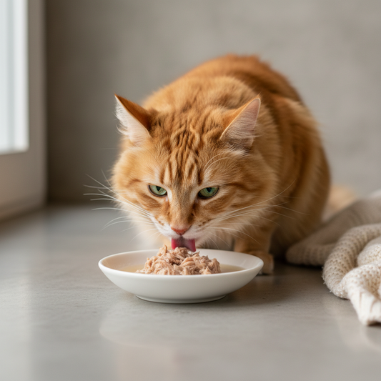 Bowl of Kit Cat Complete Cuisine Tuna Classic in Broth