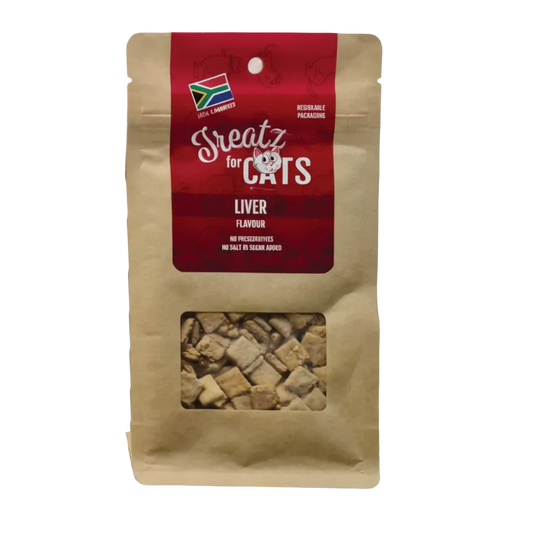Treatz for Cats Liver flavour cat treats 80g pouch front