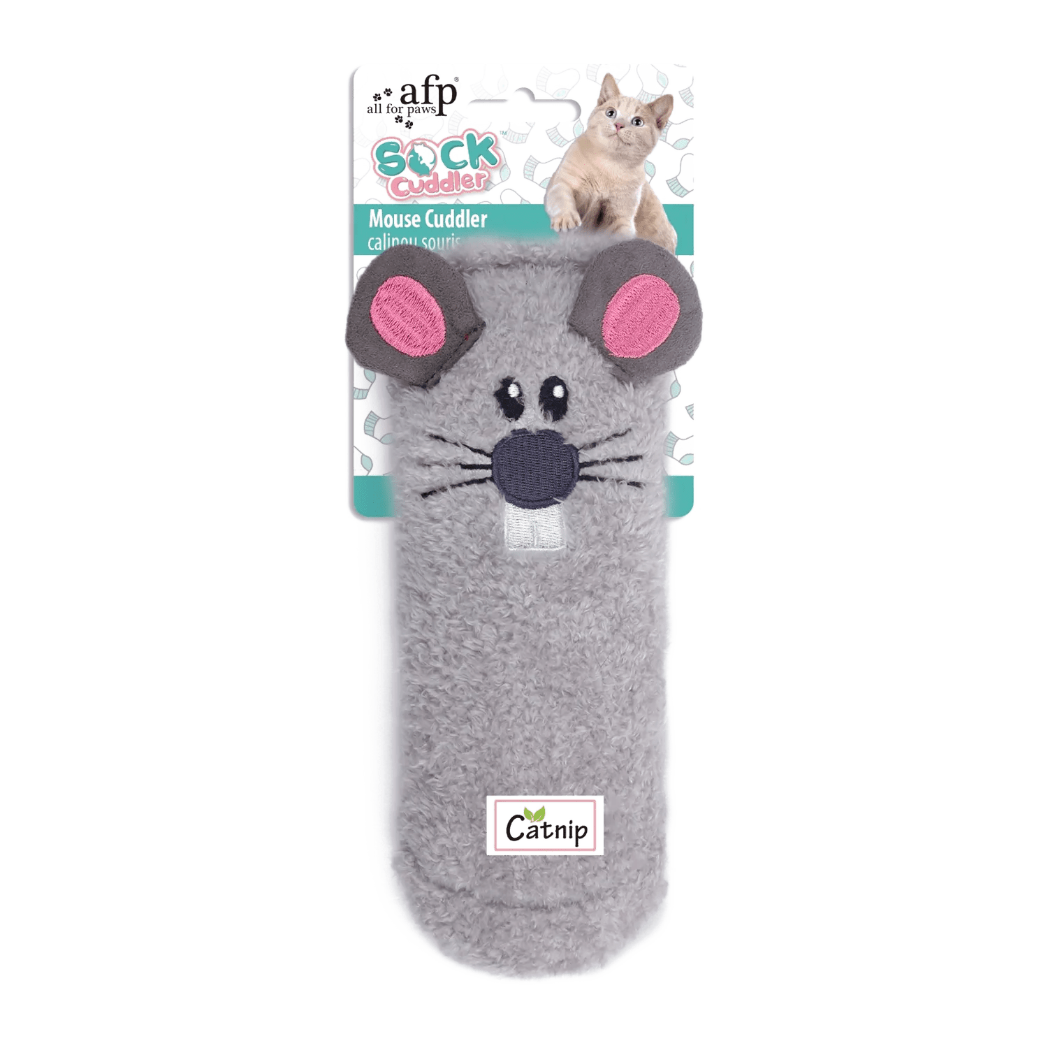 AFP Cat Socks Mouse Cuddler catnip toy