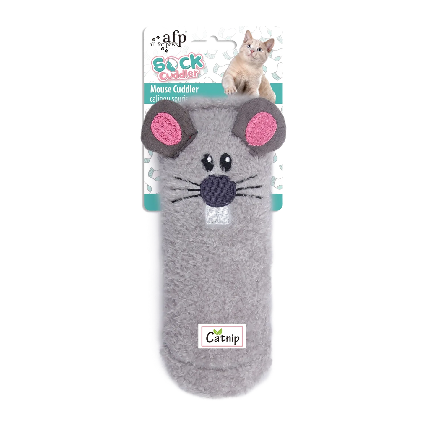 AFP Cat Socks Mouse Cuddler catnip toy