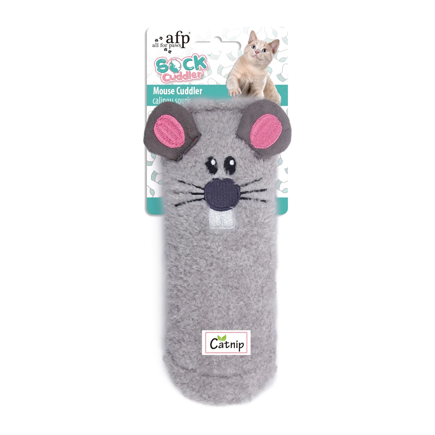 AFP Cat Socks Mouse Cuddler catnip toy