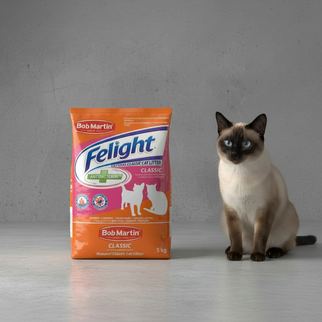 bob-martin-felight-natural-classic-cat-litter-5kg-with-cat