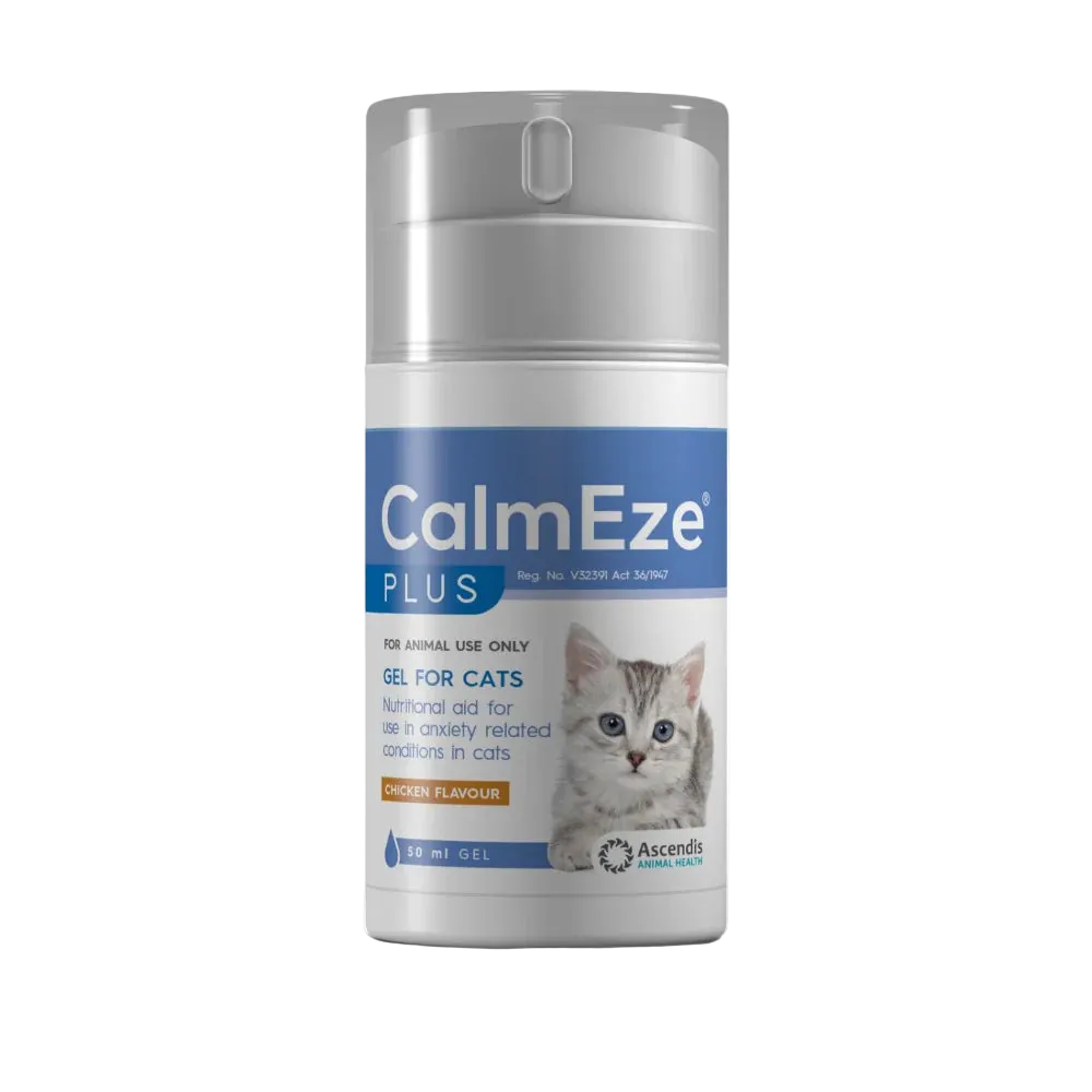 Calmeze Gel for Cats 50 ml salmon flavoured calming support gel for anxiety-related conditions