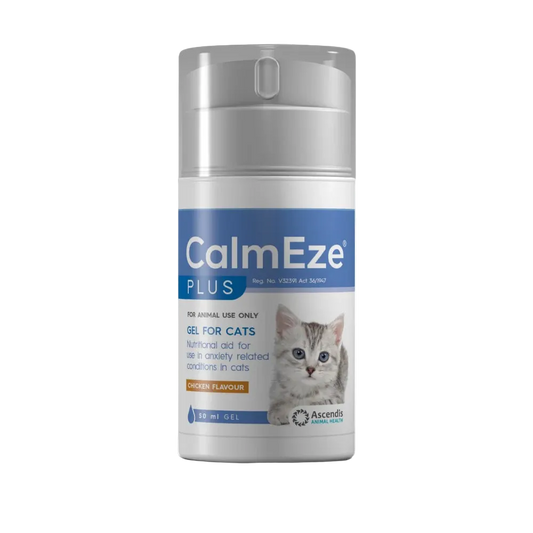 Calmeze Gel for Cats 50 ml salmon flavoured calming support gel for anxiety-related conditions