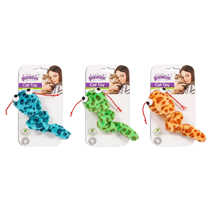 Plush catnip snake toy for cats with soft spotted fabric

Tags