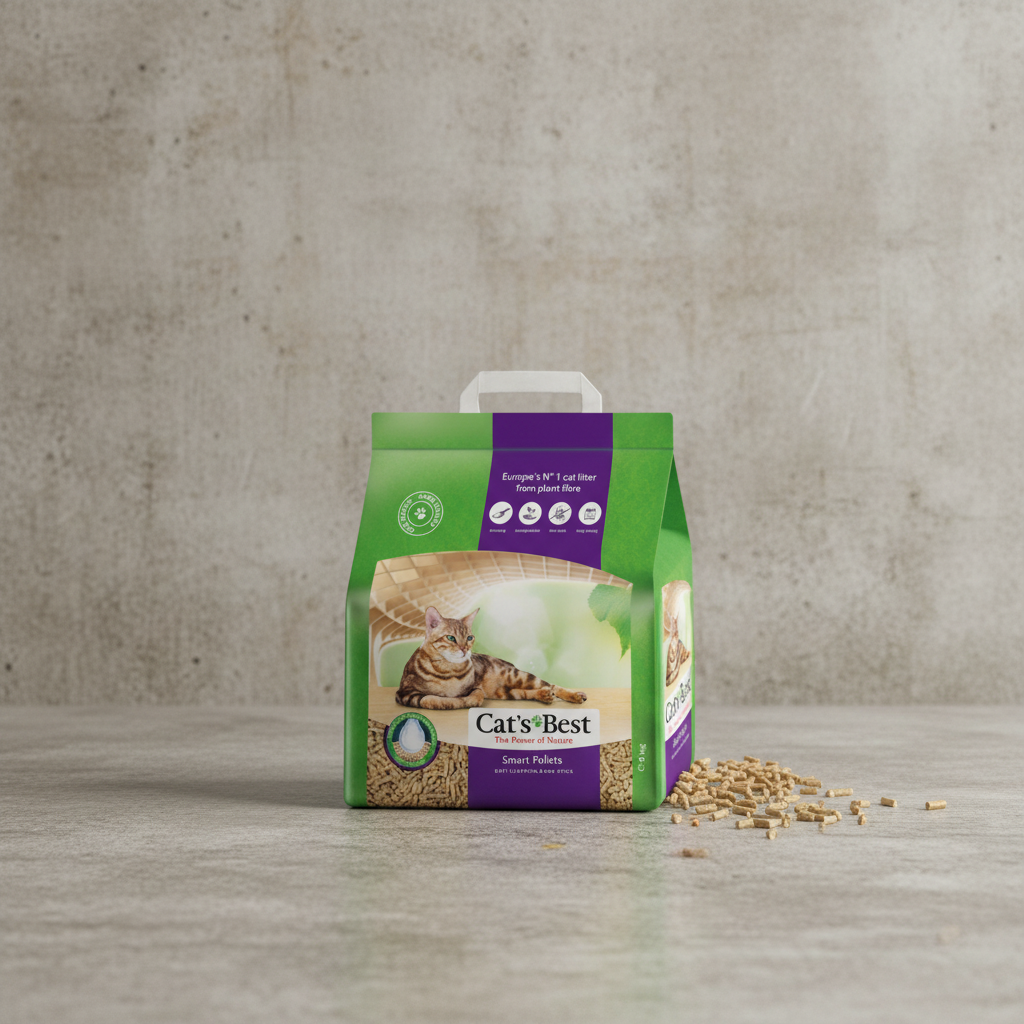 Cat’s Best Smart Pellets 5kg cat litter pack with plant-fibre pellets