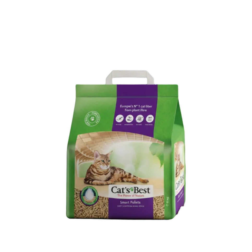 Cat’s Best Smart Pellets 5kg plant-fibre clumping cat litter pack