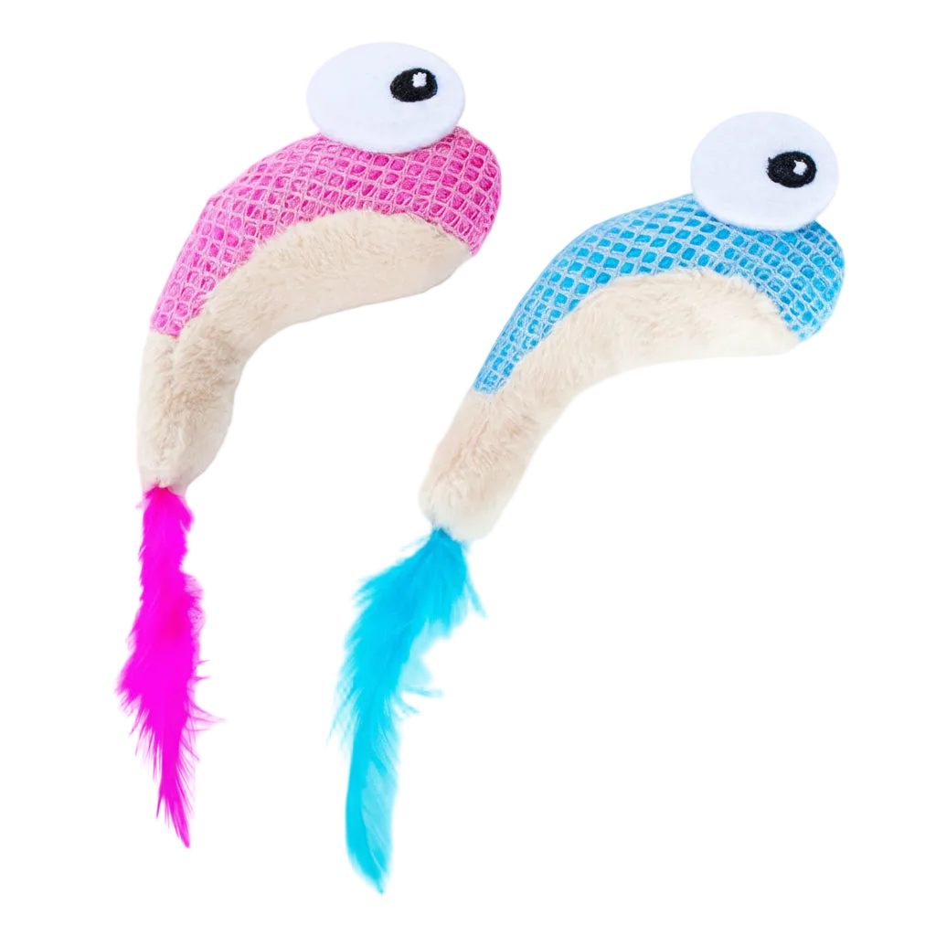 Catstages Dental Shrimpies Catnip Cat Toy 2 Pack | The Divers