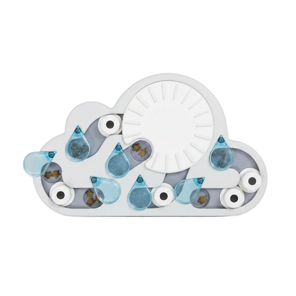 Catstages Rainy Day Puzzle & Play cat puzzle feeder with hidden treat compartments and raindrop covers