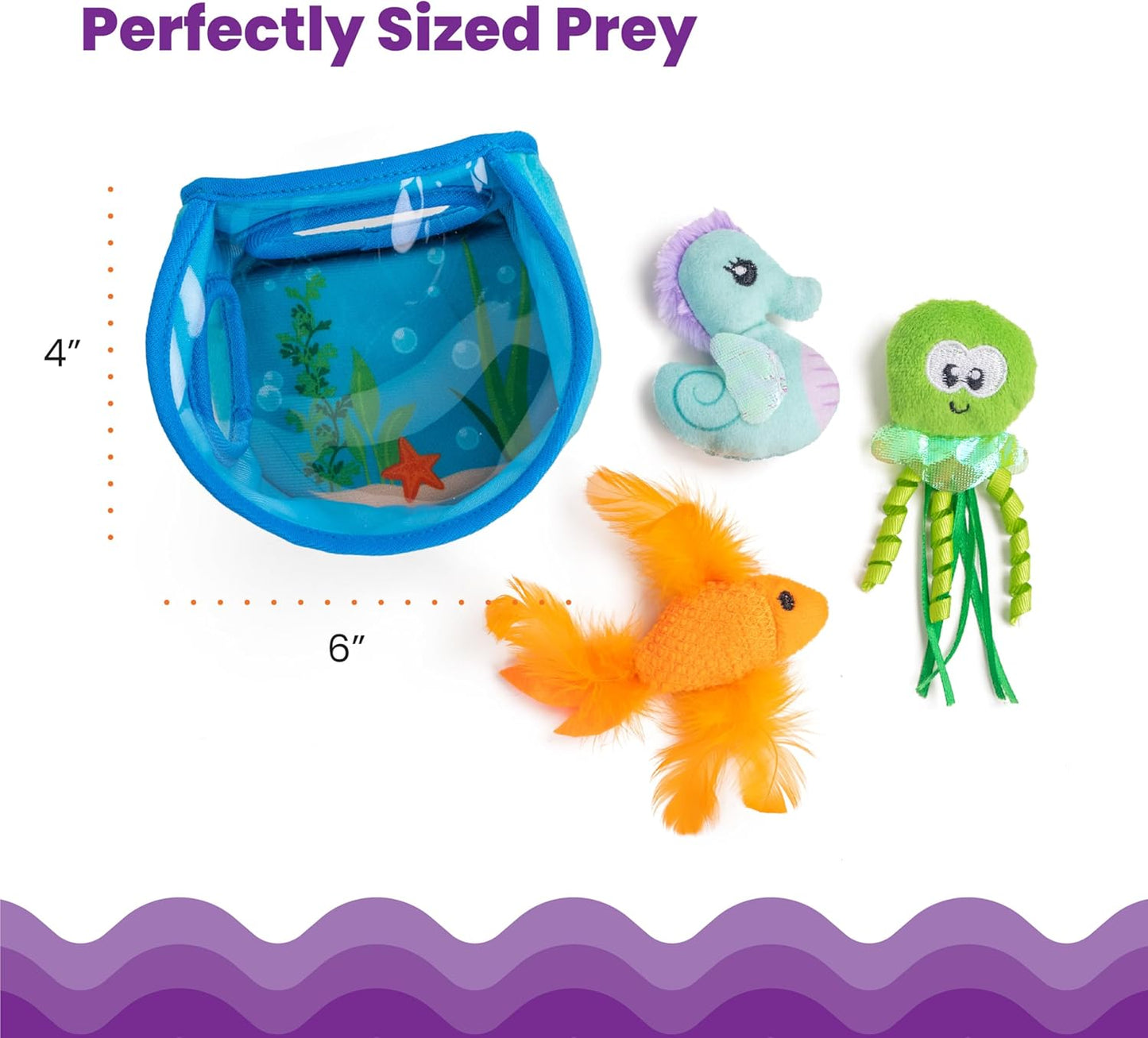 Fish bowl enrichment toy for cats