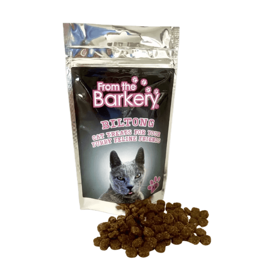 From the Barkery biltong cat treats pouch with brown pieces