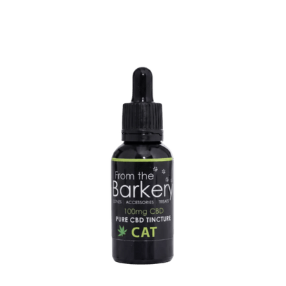 From the Barkery pure CBD tincture bottle for cats, black dropper, 100 mg