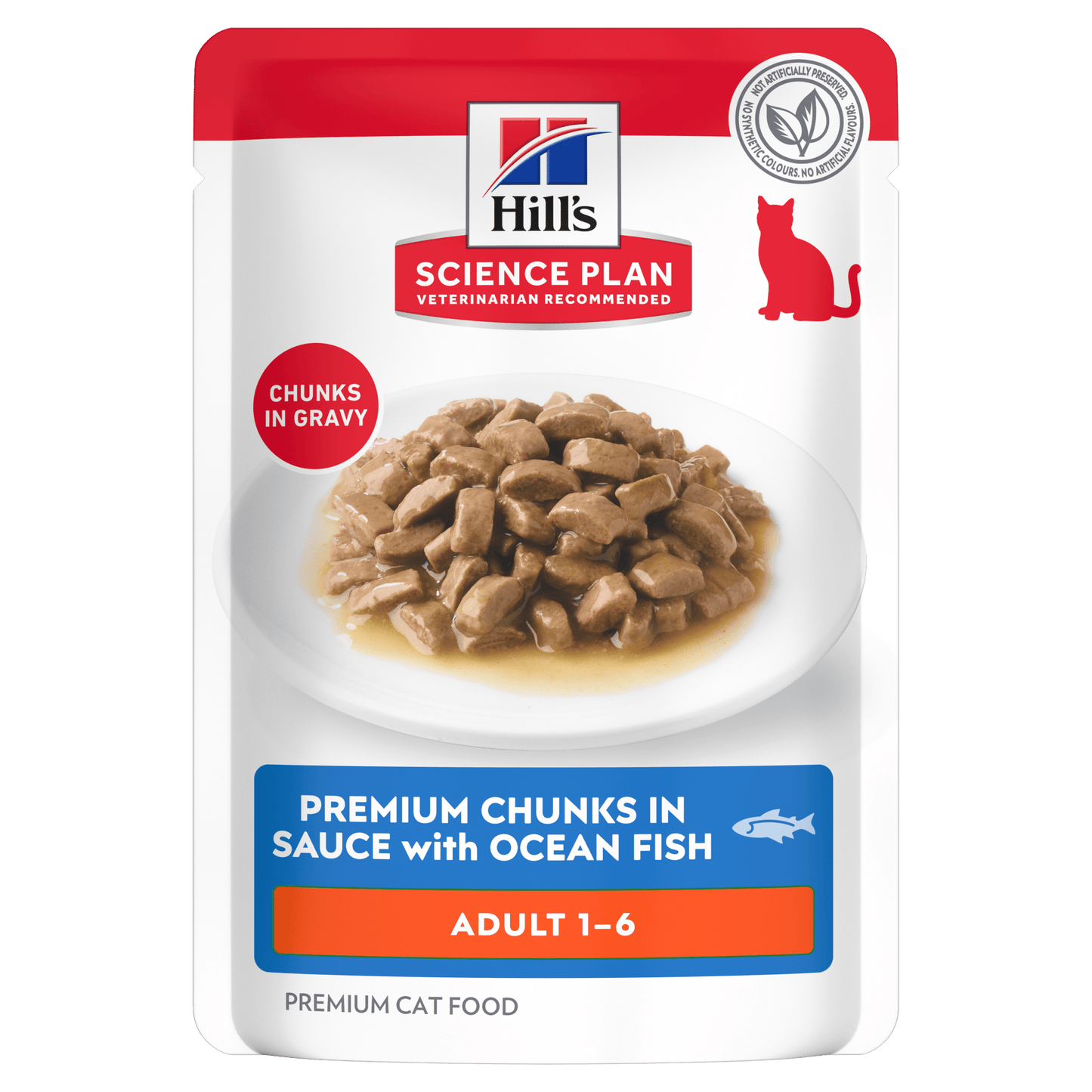 Hill’s Science Plan Adult Wet Cat Food Ocean Fish 85g pouch front