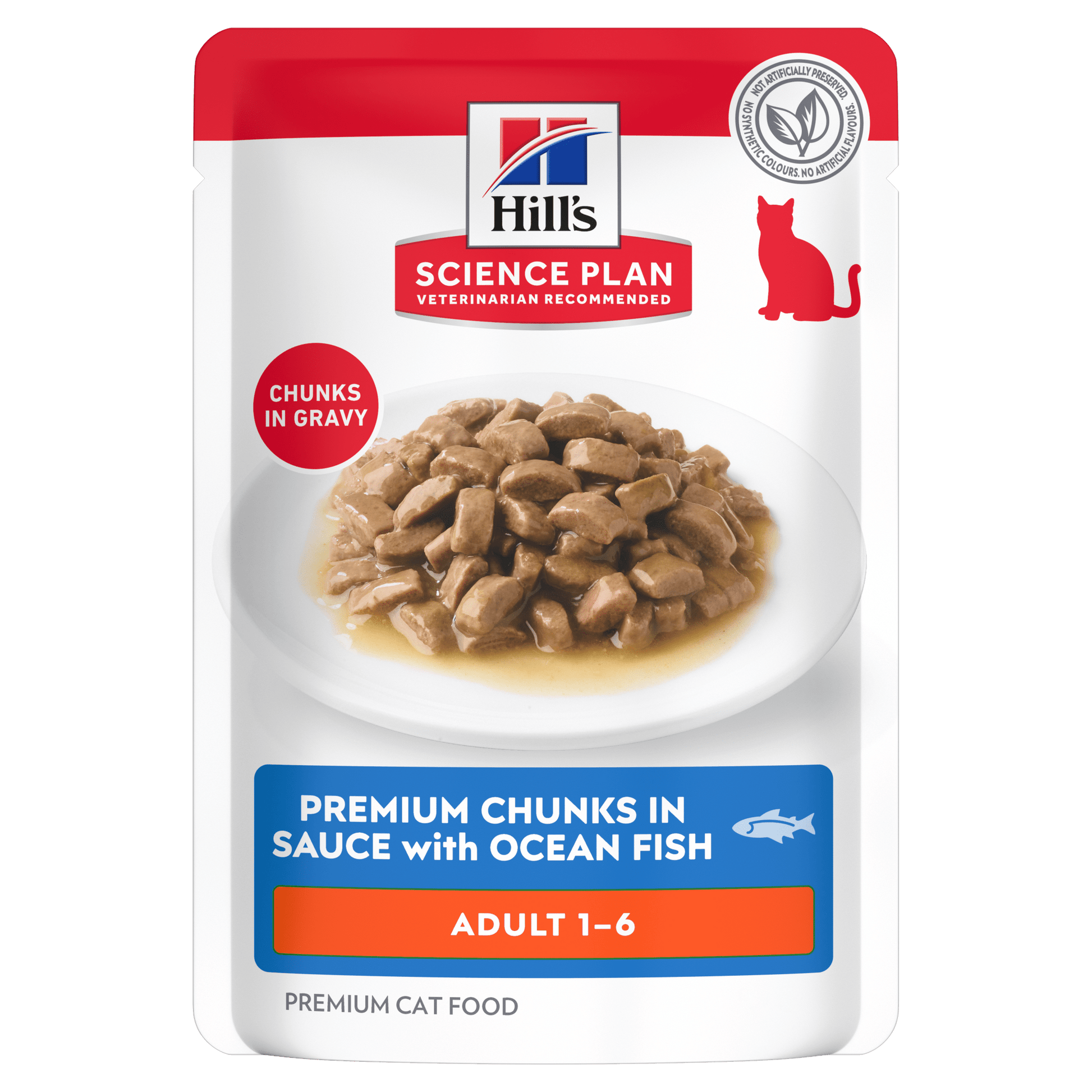 Hill’s Science Plan Adult Wet Cat Food Ocean Fish 85g pouch front