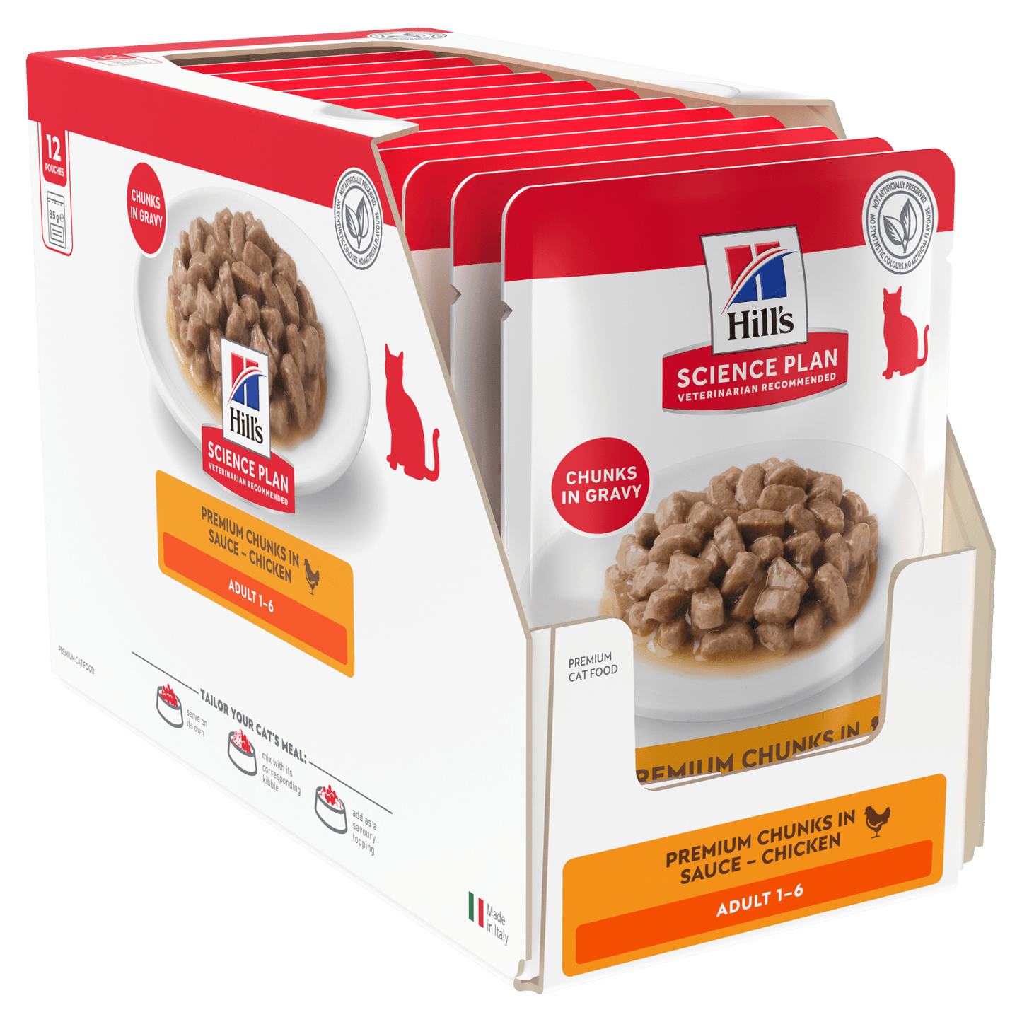 Hill’s Science Plan Adult Wet Cat Food Chicken 12 × 85g box with pouches