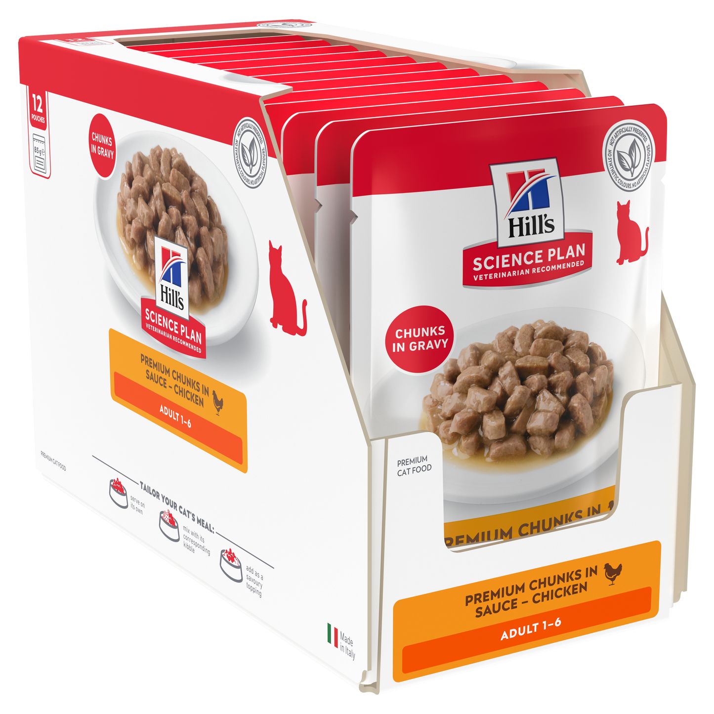 Hill’s Science Plan Adult Wet Cat Food Chicken 12 × 85g box with pouches