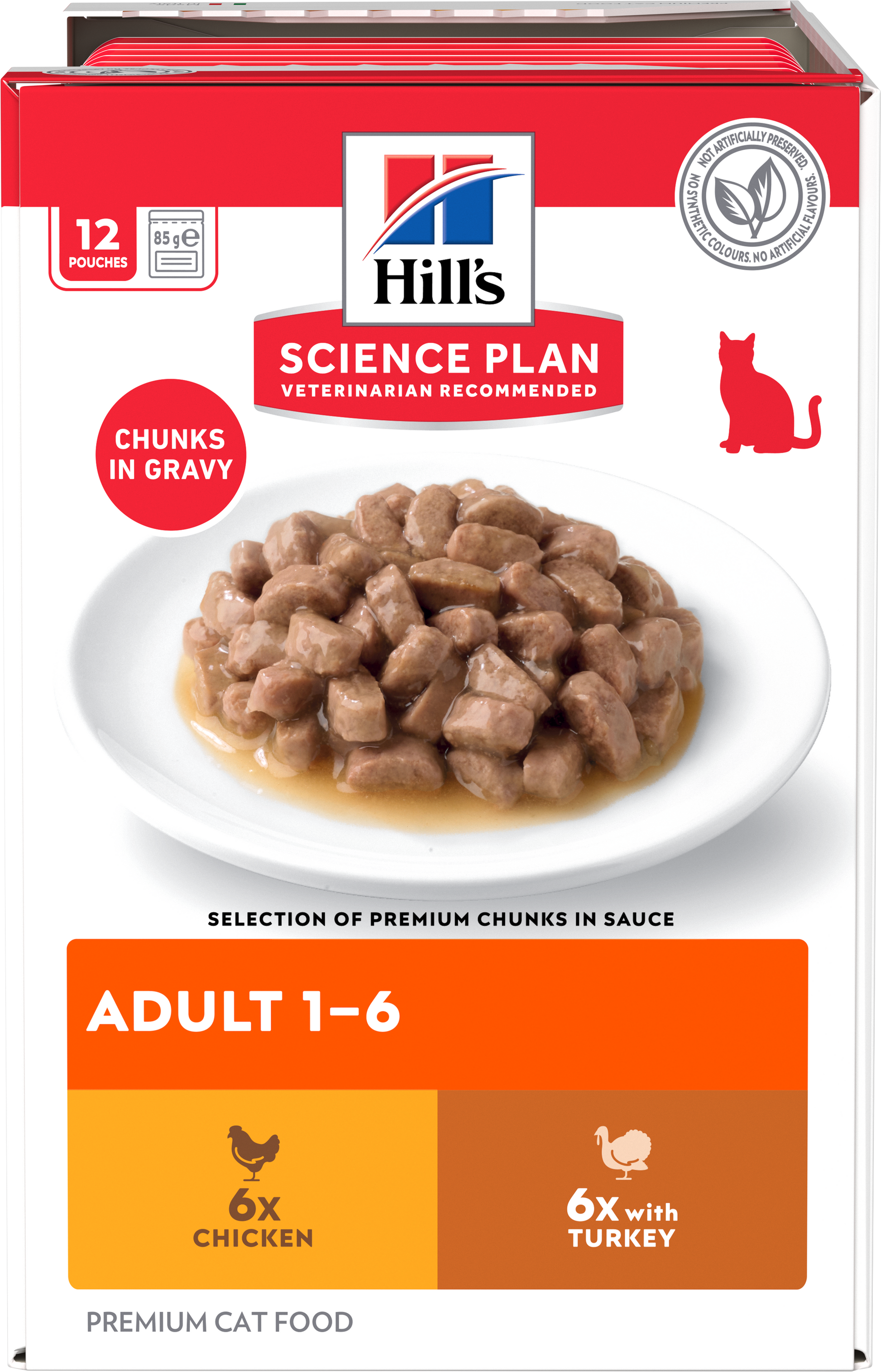 Hill’s Science Plan Adult Wet Cat Food Chicken & Turkey Multipack 12 × 85g box front