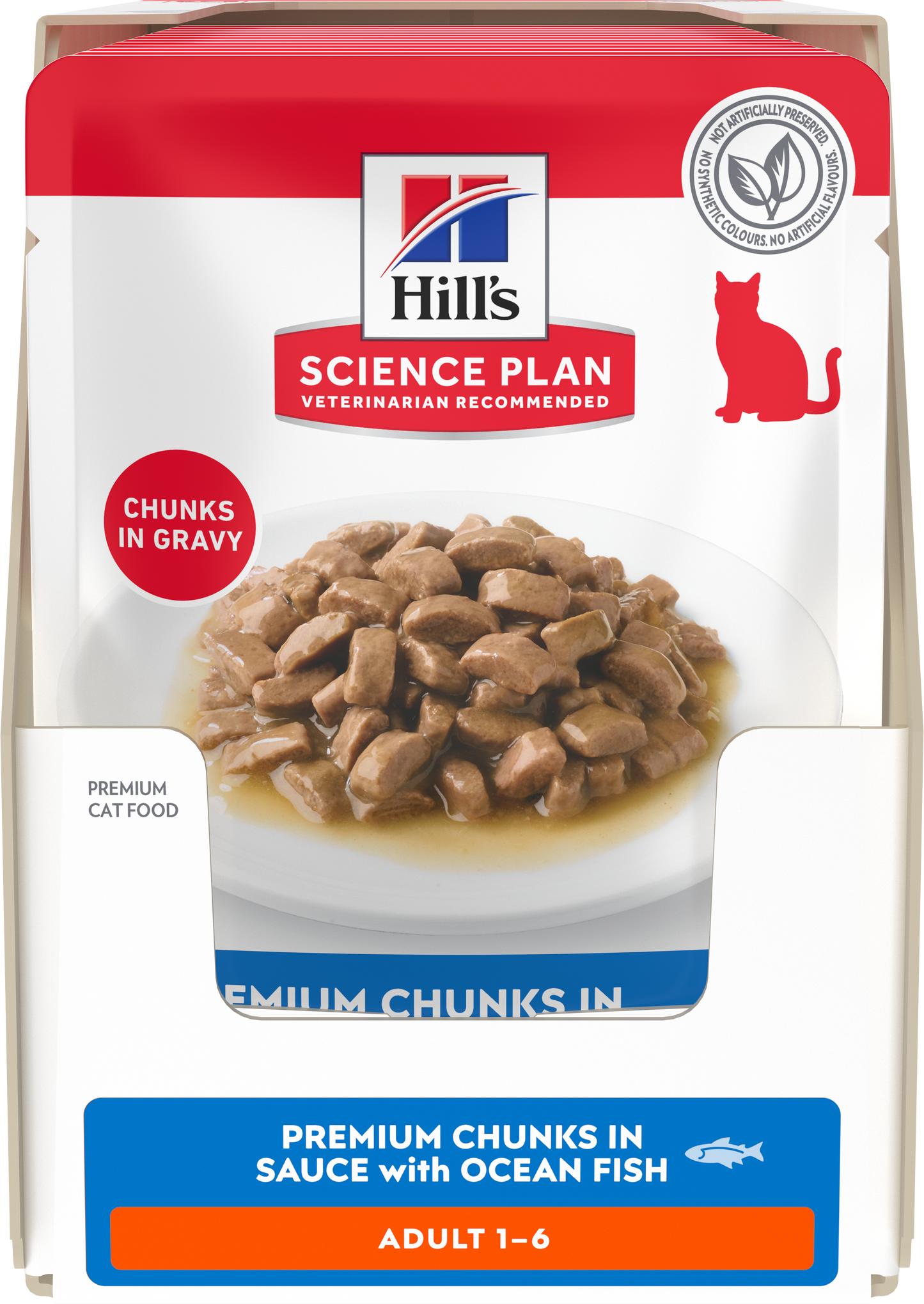 Hill’s Science Plan Adult Wet Cat Food Ocean Fish 12 × 85g box front