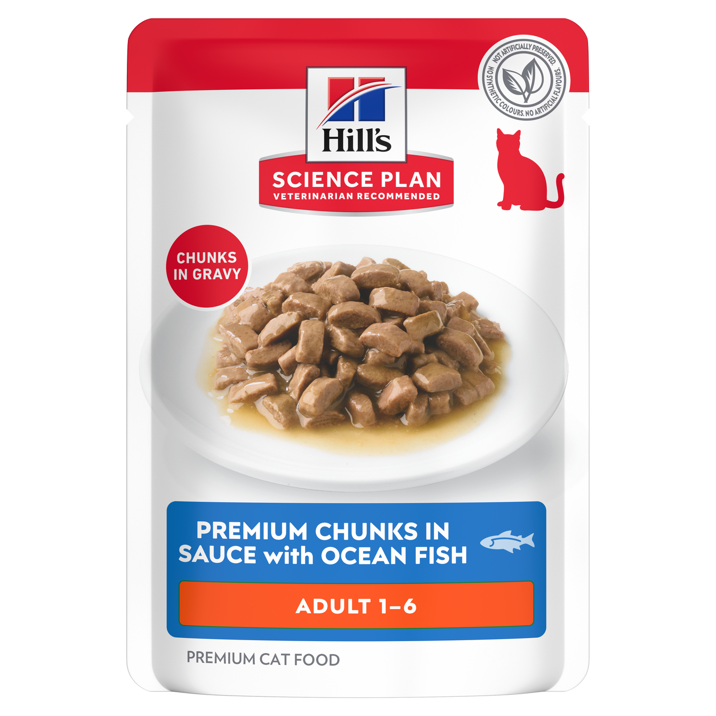 Hill’s Science Plan Adult Wet Cat Food Ocean Fish 85g pouch front
