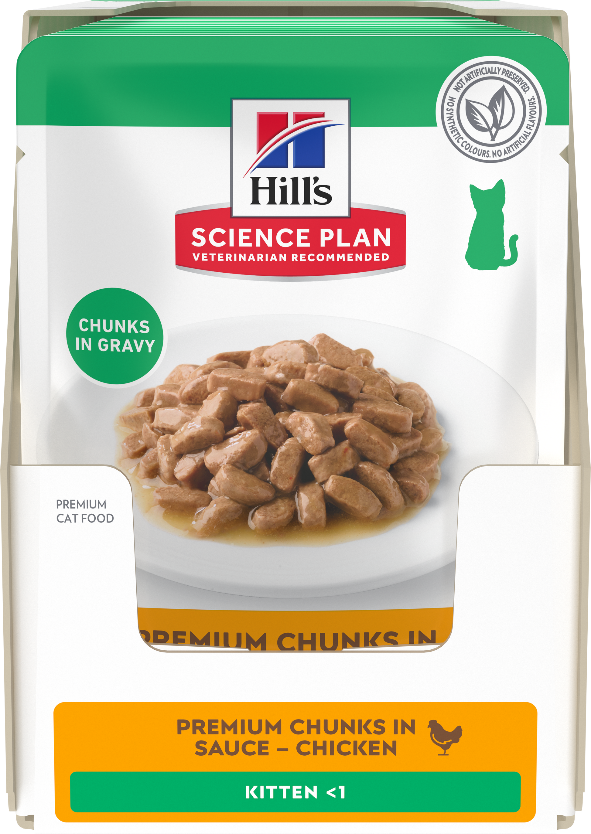 Hill’s Science Plan Kitten Wet Cat Food Chicken 12 × 85g box front
