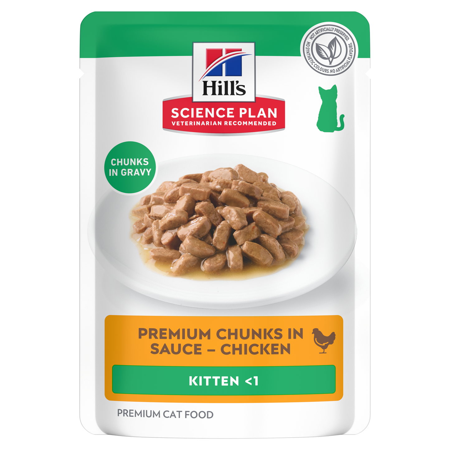 Hill’s Science Plan Kitten Wet Cat Food Chicken 85g pouch front