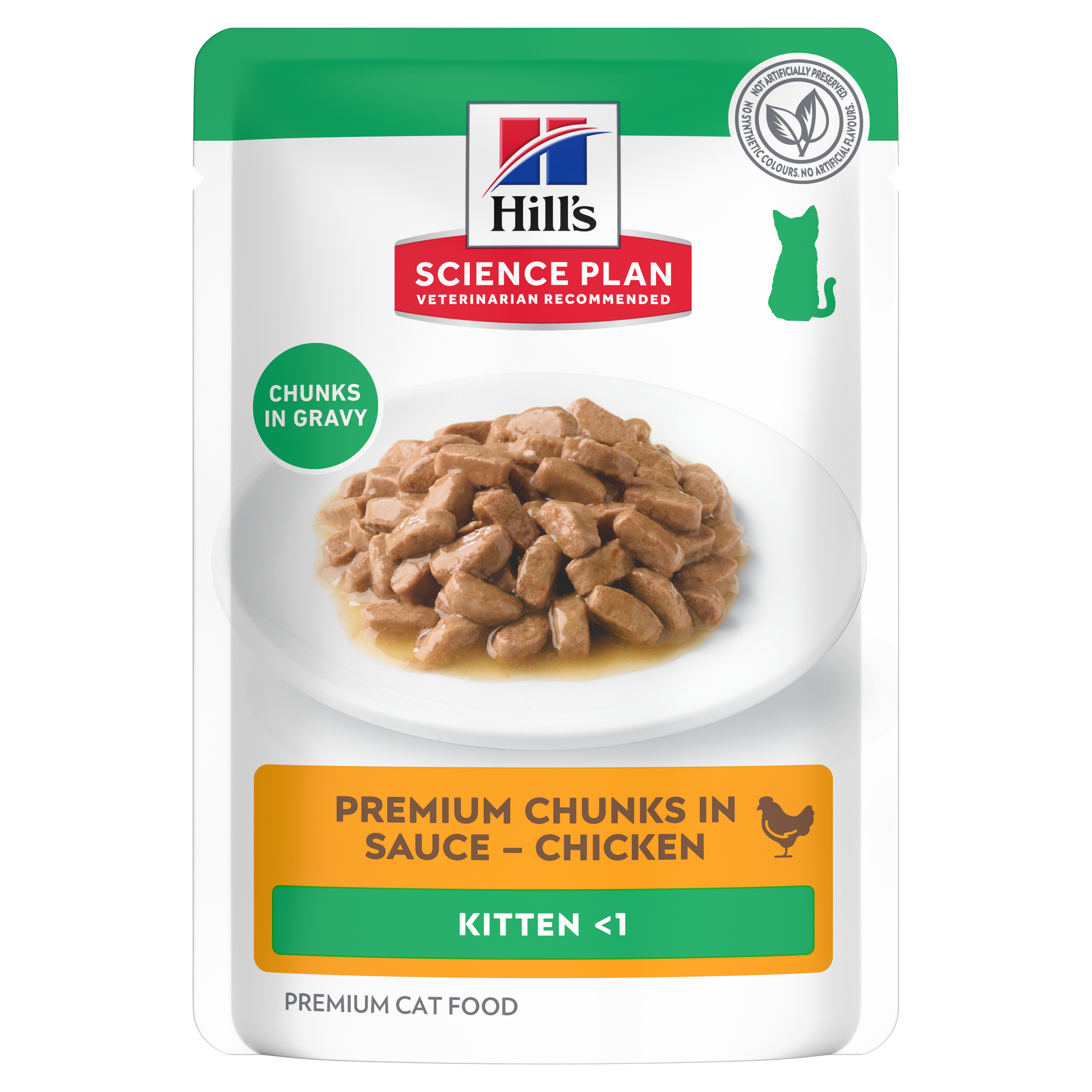 Hill’s Science Plan Kitten Wet Cat Food Chicken 85g pouch front