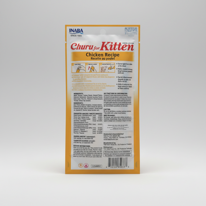Inaba Churu Kitten Chicken Recipe ingredients feeding guide and nutritional information