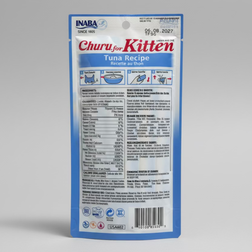 Inaba Churu Kitten Tuna Recipe ingredients feeding guide and nutritional information