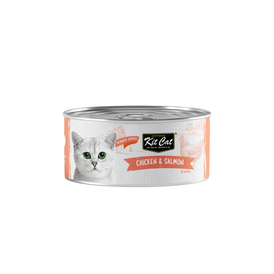 Kit Cat Chicken and Salmon Aspic wet cat food 80g