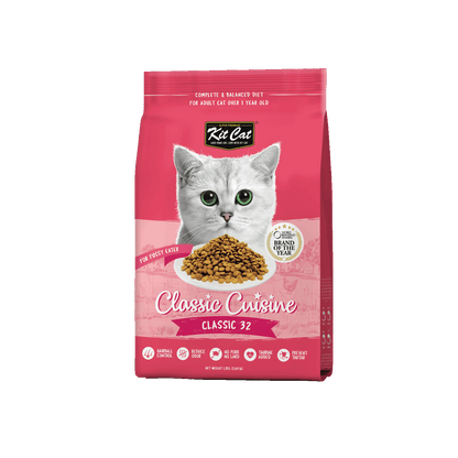 Kit Cat Classic Cuisine Classic 32 dry cat food 1.2kg front pack