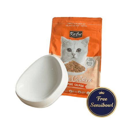 Kit Cat Signature Salmon bag with free Sensibowl badge and white bowl