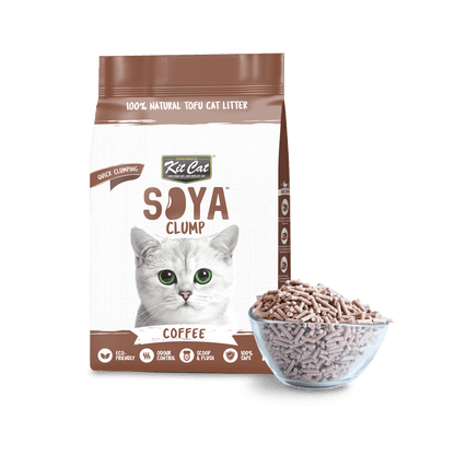 Kit Cat Soya Clump Coffee 7L quick clumping tofu cat litter