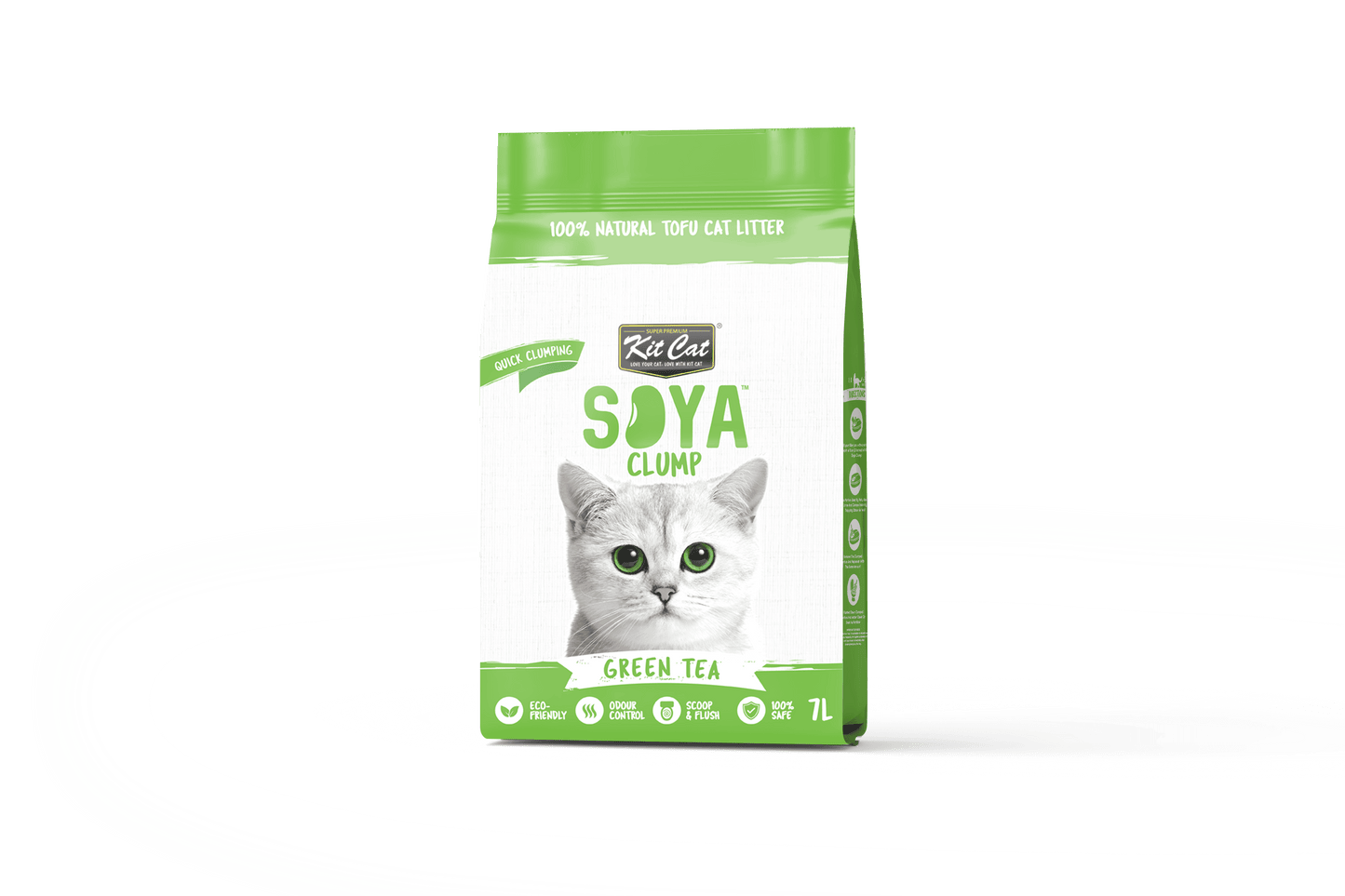Kit Cat Soya Clump Green Tea 7L cat litter pack