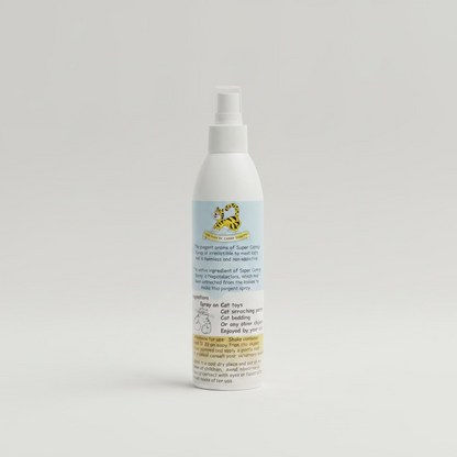 Back of Kunduchi pet products catnip spray 250ml bottle