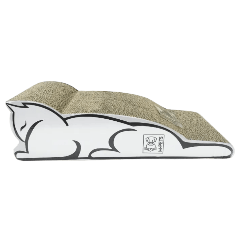 M-PETS Baltimore white corrugated cardboard cat scratcher