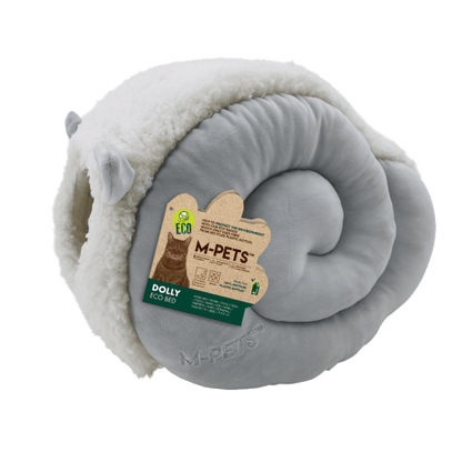 M-PETS Dolly Eco Bed in grey, 47 × 35 × 30cm