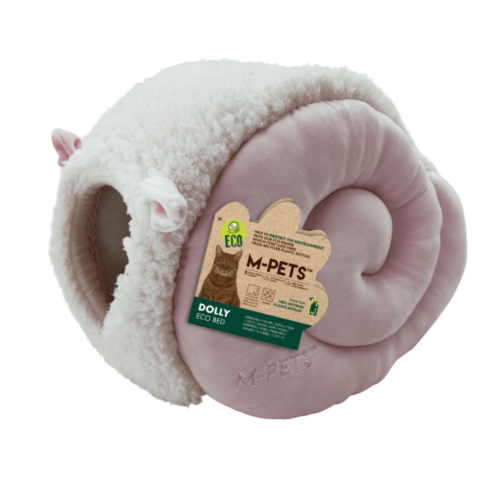 M-PETS Dolly Eco Bed in pink, 47 × 35 × 30cm